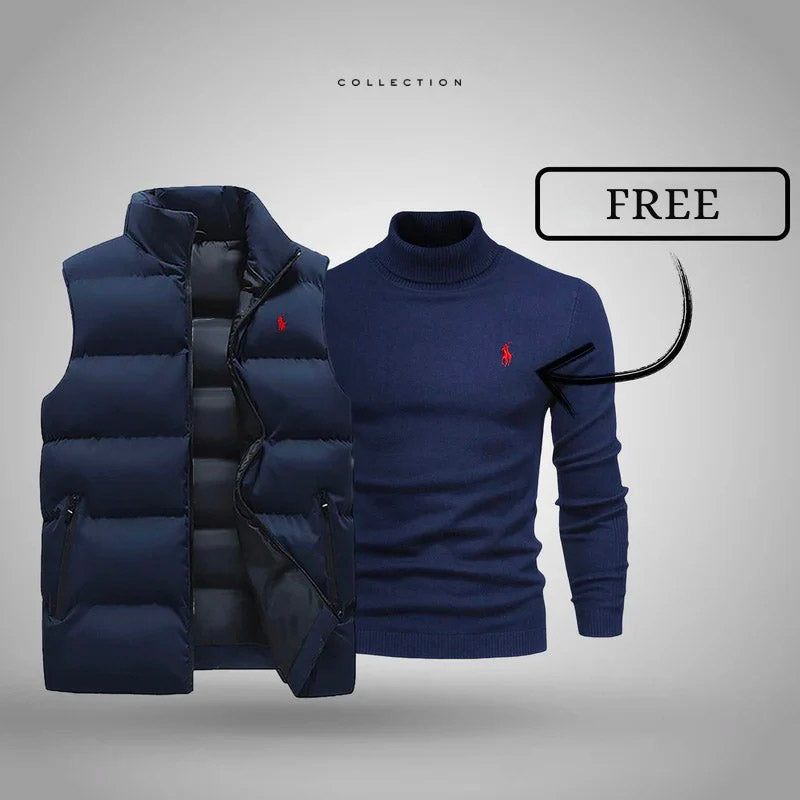 Herrenweste + Gratis-Pullover